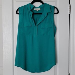 Loft mixed media blouse